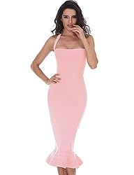 whoinshop Women’s Halter Fishtail Mermaid Bodycon