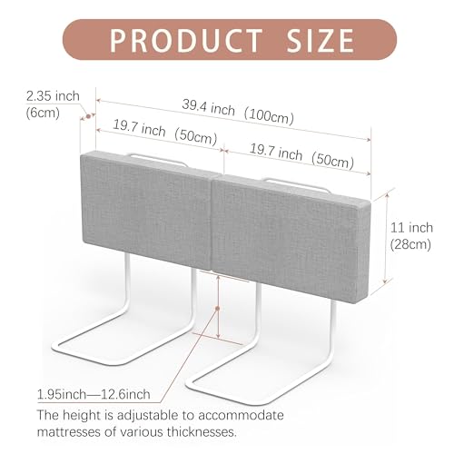 Uniiking® Baby Bed Rail for Toddlers, Adjustable Bed Rails with Safety, Kids Rails Bumper, Soft Safety Beds Guard Rail for Kids, Beds Side Rail for Twin, Full, Queen & King Bumper (40", 2 Pack)
