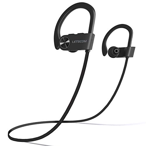 LETSCOM Bluetooth Headphones IPX7 Waterproof, Wireless Sport