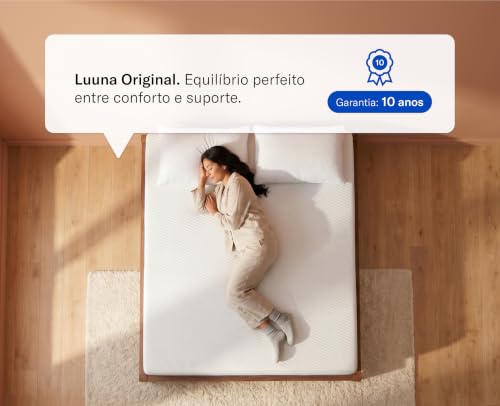 Colchão Queen Luuna Original Macio 26cm, bloqueio de movimento, 10 Anos
