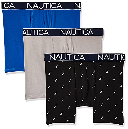 Nautica Men's 3-Pack Classic Underwear Cotton Stretch Boxer Brief
