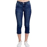 Judy Blue Dark Wash Mid Rise Capris- Ivory Gem
