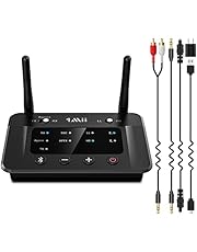 1Mii B03 Long Range Bluetooth Transmitter Receiver for TV Home Stereo BT Headphones, aptX Low Latency Bluetooth Audio Adapter, Splitter for Wired & Wireless, Optical RCA AUX 3.5mm [2020 Upgraded]