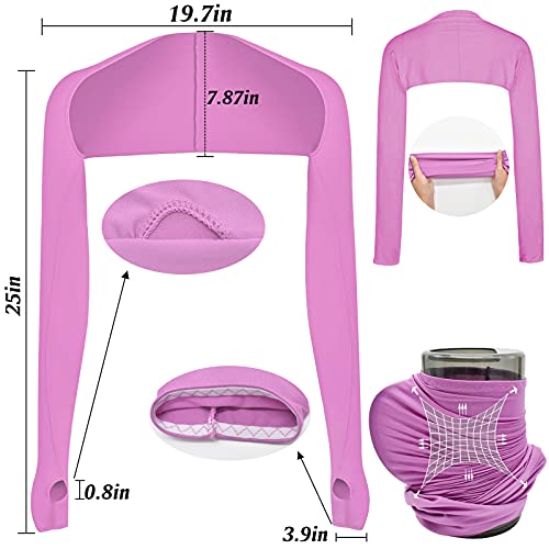 8 Pieces Cooling Shawl Arm Sleeve Cooling Shrug with Finger Hole