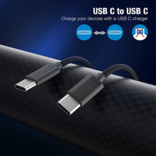 USB C to USB C Cable 60W 5 Pack[3/3/6/6/10FT] UPoweradd Type C Fast Charging Cable Compatible with Samsung Galaxy S21 S21+ S20+ S10 Note 20 Ultra 10, MacBook Air/Pro, iPad Pro/Air 2020, Pixel 4/3 XL