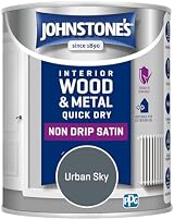 Johnstone's Wood & Metal Paint Satin Urban Sky 750ml Water Based view 2