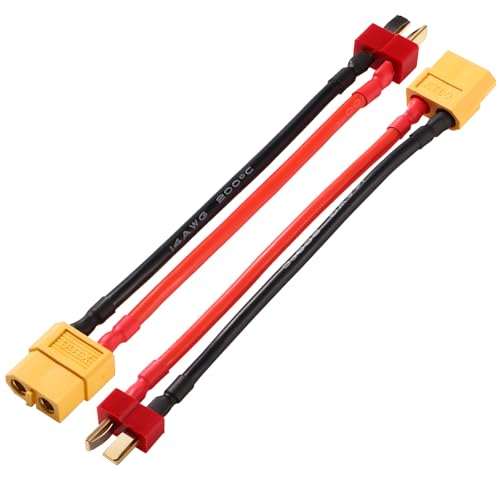 Male T-plug to Female Xt60 + Cable - 2pcs