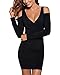 BIUBIU Women's Cold Shoulder V Neck Long Sleeve Bodycon Club Party Dress S-XL