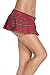 Lovezesent Womens Schoolgirl Plaid Pleated Mini Skirt Small Red