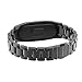 GUYO Miband 3 Strap Replacement Strap Wristband WatchBand Accessories for Xiaomi Mi Band 3(Original Fashion Design) (Black-Metal)