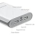 Mugenter 10000mAh External Battery Charger, Dual USB Total 3.1A Output and 2A Input Portable Charger Power Bank with Flashlight