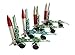 12 Piece Army Missiles with Launch Pad with Wheels - 4 inches