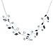 Glamorousky Blue Leaves Necklace with Blue Austrian Element Crystals