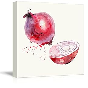 Square Canvas Wall Art - Onion Watercolor | Fruits Watercolor Art and Illustrations - Giclee Print Gallery Wrap Modern Home Art Ready to Hang - 12x12 inches