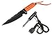 DAX Industries Fixed Blade Survival Knife with Magnesium Fire Starter, 4 Inch Full Tang Blade, Stainless Steel, Protective Nylon Sheath Included