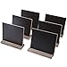 Xgood 6 Sets 5x6 inch Mini Tabletop Chalkboard Signs with Vintage Style Wooden Easel and Non-Woven Eraser Small Chalkboard Message Board for Food,Party,Wedding,Bar and Event Decoration