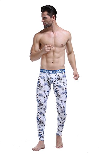 ARCITON Men's Low Rise Leggings Long Johns Thermal Pant Pack of 5 US L/with Tag XL(Waist: 35"- 37") 5 Colors/Pack