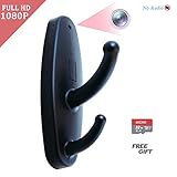 Seahon Hidden Camera Clothes Hook with 32GB SD Card Mini Spy Camera HD 1080P Tiny Black Nanny Cam for Home Security,Mini Spy Camera with Motion Detector and Loop Recording No Audio