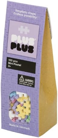 Plus Plus - Open Play Set - 100 Piece - Pastel Color Mix, Construction Building Stem Toy, Interlocking Mini Puzzle Blocks For Kids