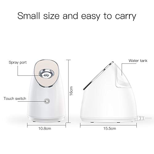 image for Duomishu Facial Steamer - 100ml Nano Ionic Warm Mist Face Spa Humidifi