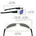 Naga Sports Youth Teenager UV400 Polarized Sunglasses for Baseball, Softball, Running, Fishing, Biking - Kids Ages 6-14 (POLARIZED Blue Mirror Lens White Navy Frame)