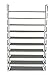Sodynee 50 Pairs 10-Tier Shoe Rack Shoe Organizer Shoe Storage Shoe Shelves Cabinet Stackable - Easy to Assemble - No Tools Required, Grey