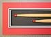 Drumstick Frame - Wall Display Case Black 2 Drum Sticks