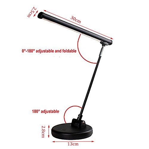 Upright Piano Lamp,Grand Piano Lamp,LED Piano Lights,LED Desk Lamp,Reading Light, Black with Adapter