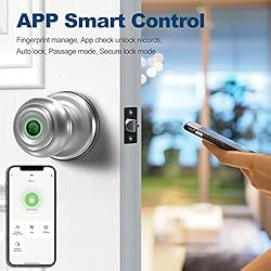 GeekTale Fingerprint Door Lock, Smart Door Knob