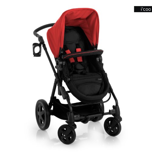 i'coo Photon Stroller, Red/Black, 0-48 Months