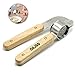 DILISS High-End Garlic Press Wood handle 304 Stainless Steel Professional Heavy Soft-Handled Garlic Press Crusher Mincer Crush Garlic Cloves Ginger