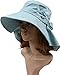 Ls Lady Womens Summer Flap Cover Cap Cotton Anti-UV UPF 50+ Sun Shade Hat With Bow. Adjustable Hat