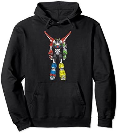 Unisex Voltron Legendary Defender All 5 Combined Lions Hoodie Large Black