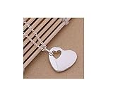 New 925 sterling Silver charm trend Heart Pretty women classic Necklace P148