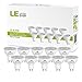 LE MR16 GU10 Dimmable Light Bulbs, 6.5W (50W Halogen Bulbs Equivalent), 500lm, 38° Beam Angle Spotlight, 2700K Warm White, LED Recessed Lighting, Pack of 10 Units