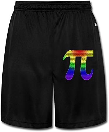 Men's Particular Pi Day Short Running Pants Black Size M