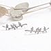 DOMILINA Sterling Silver Little bird standing tree Ear Crawler Cuff Earrings Climbers Wrap Earring（Silver）