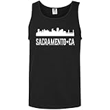 Inktastic Sacramento California Skyline CA Cities Tank Top Medium Black