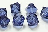 24 6mm Adabele Austrian Bicone Faceted Crystal Beads Dark Indigo Alternative For Swarovski Preciosa Crystalized #5301/5328