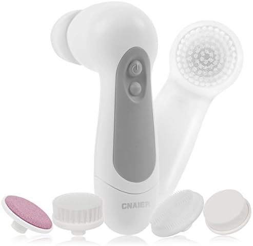 CNAIER 5 in 1 Advanced Cleansing System with Facial Brush for Exfoliating and Microdermabrasion