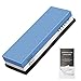Knife Sharpening Stone, Dual Sided 3000/8000 Grit Corundum Whetstone Waterstone Kitchen Knife Sharpener, with Two Non-Slip Rubber Base and Instruction - Perfect to Sharpen and Polish Knives Chisels