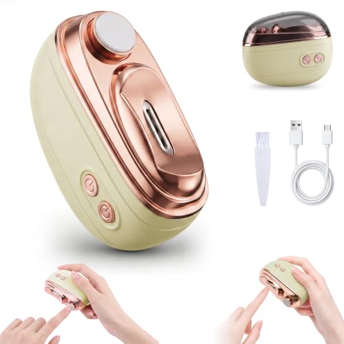 2‑in‑1 Smart Electric Nail Clipper & Polisher, Rechargeable with LED Light at Amazon
