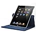 ipad 2/3/4 Case,Uvital 360 Degree Rotating PU Leather Case with Screen Protector Cover,Multi-angle Stand Folio Cover with Smart Wake Up Sleep for iPad 2 3 4(Navy Blue)