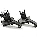 Ledsniper® Front and Rear flip up 45 Degree Rapid Transition BUIS Backup Iron Sight