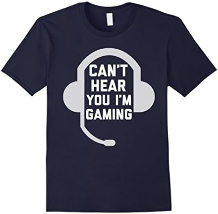 Mens Can't Hear You I'm Gaming Funny Gamer T-Shirt Medium Navy