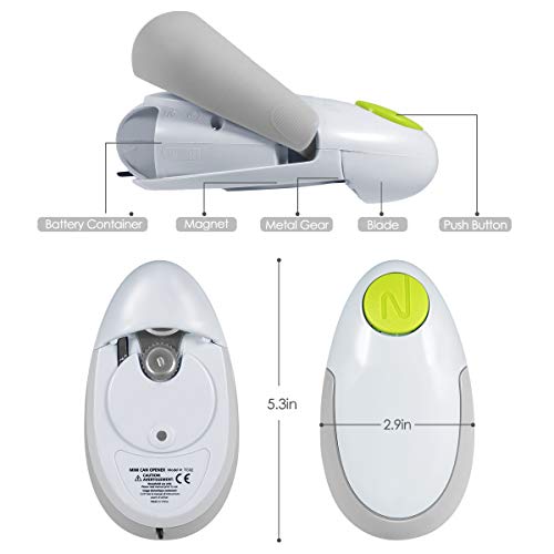 image for YOUSMART Electric Can Opener, Batteries Operated Smooth Soft Edge with