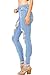 Vibrant Women's Juniors High Rise Jeans w Heavy Distressing