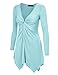 Made By Johnny Women's Long Sleeve Knot Baby Doll Tunic Top - Made in USA