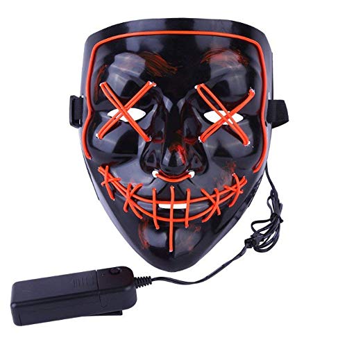 Halloween Scary Mask LED Light Up Masks Adult (red)