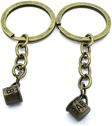 100 Items Keychain Keyring Key Tags Chains Rings Jewelry Bag Charms AA441 Baby Cup